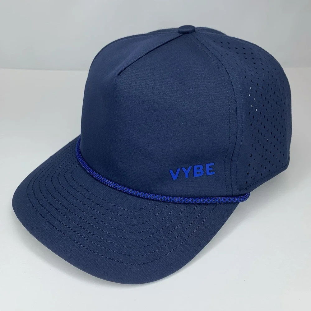 VYBE Hat Blue Mesh Rope Adjustable Performance Snapback Baseball Cap - Picture 1 of 16